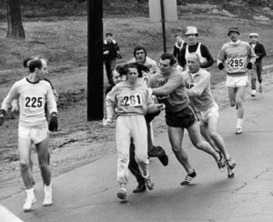 K.V. Switzer alla maratona di Boston, il 19 aprile 1967.